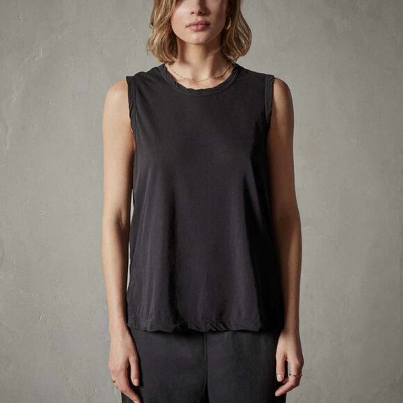 James Perse Cove Tank Top WHGF3875 in Black 1 S - Picture 2 of 4